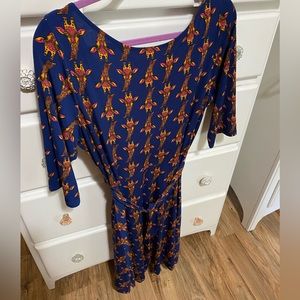 Scoop back giraffe dress
